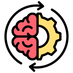 Icons of cutting-edge AI technologies used in manufacturing.