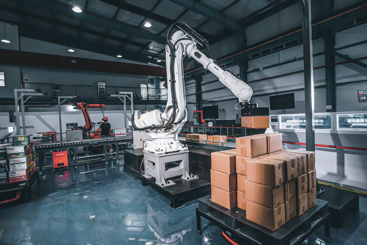 A manufacturing facility enhanced with AI technology