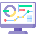 A 3D graph representing business intelligence analytics.